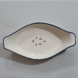 COUNTRY BORDERS#3 / JCPenny-Vintage Ceramic Au Gratin Dish-Japan-Cottagecore-EC